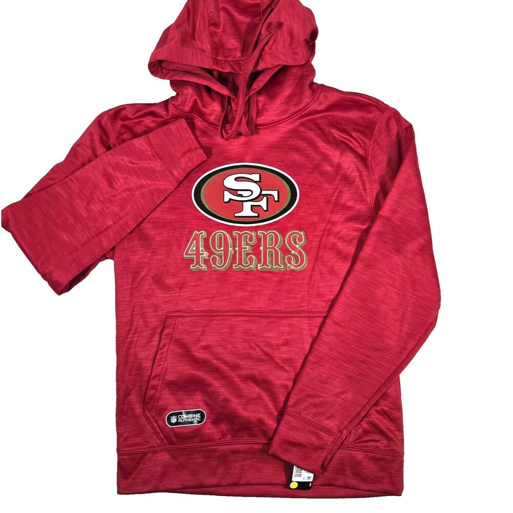 NFL Team Apparel San Francisco 49ers Hoodie Sweatshirt Red Men's Size Small New